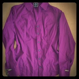 Purple Button Up Blouse
